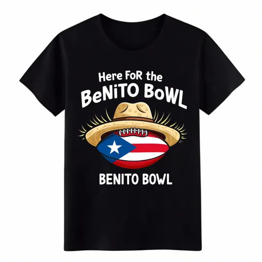 Discover Here For The Benito Bowl T-Shirt Puerto Rico Football Graphic Tee