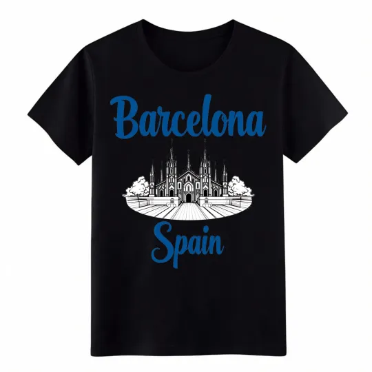 Discover Barcelona Spain Sagrada Familia Graphic T-Shirt