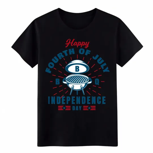 Discover Fourth of July BBQ Graphic T-Shirt for Men & Women