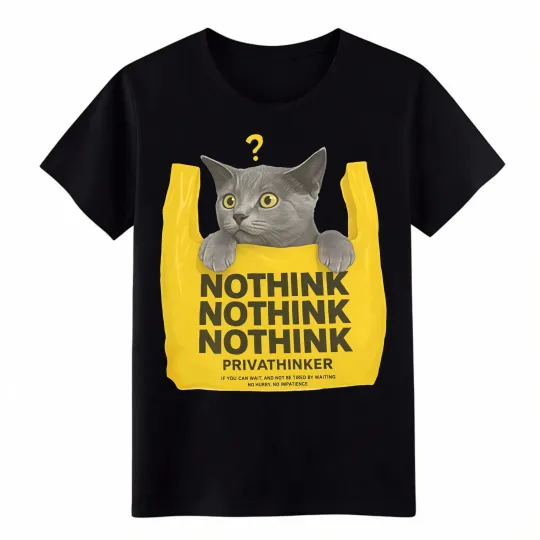 Discover Unisex Funny Nothing Cat Meme T-Shirt - Humor Graphic Tee