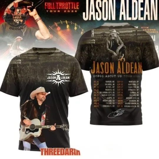 Discover Jason Aldeaan Songs About Us Tour 2026 Unisex  T-shirt