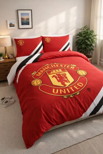 Discover Manchester United FC Football Duvet Cover Bedding Set Double