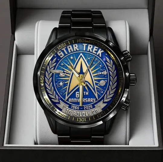 Discover Star Tre k 60Th Anniversary 2026 Black Stainless Steel Watch For Fans