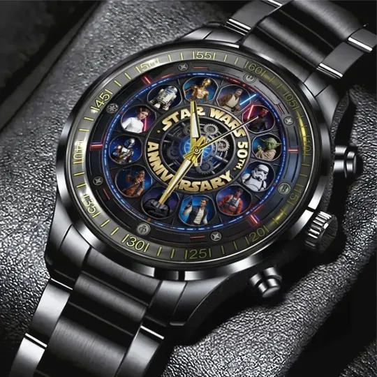 Discover Star Wars 50th Anniversary Black Stainless Steel Watch