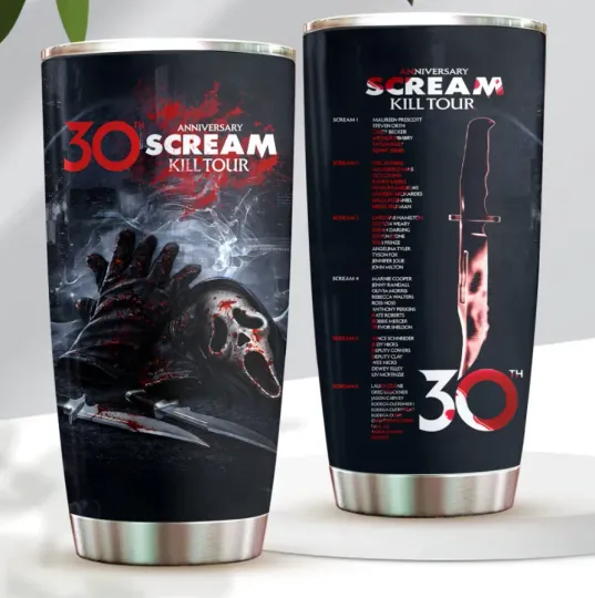 Discover Scream 7 30th Anniversary Stainless Steel Tumbler