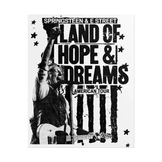 Bruce Springsteen Music Tour 2026 Vertical Poster Wall Art