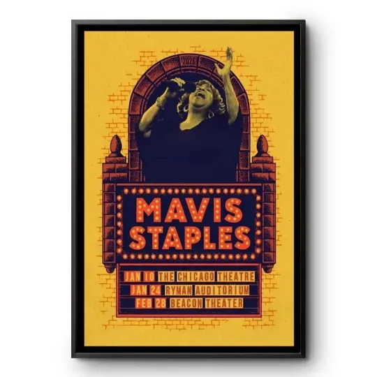 Discover Mavis Staples Tour 2026 Poster Vintage Music Wall Art