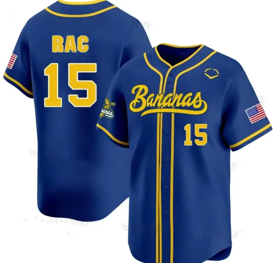 Discover #15 RAC Savannah Bananas Baseball Jersey AOP All sizes