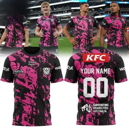 Discover Canterbury-Bankstown Bulldogs 2026 Dynasty Sports Personalized T-Shirt