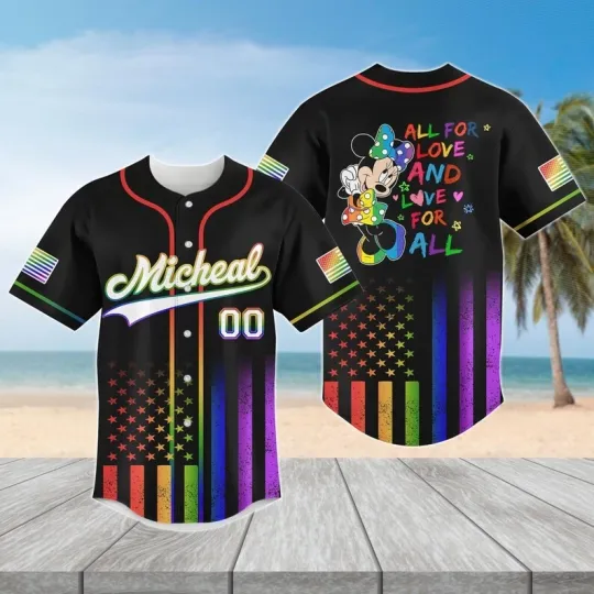 Discover Custom Minnie Pride Month Baseball Jersey for All Love and Inclusion