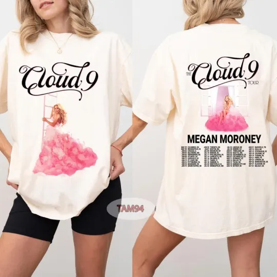 Discover Megan Moroney The Cloud 9 Tour 2026 T-shirt 2 sided