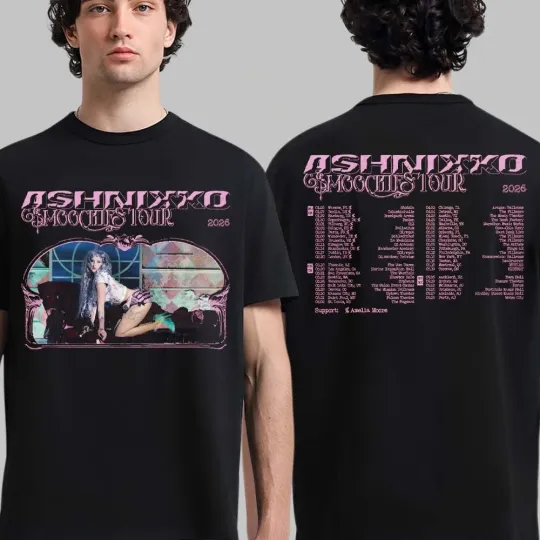 Ashnikko Smoochies Tour 2026 World Tour Schedule Dates Two Sided T-Shirt