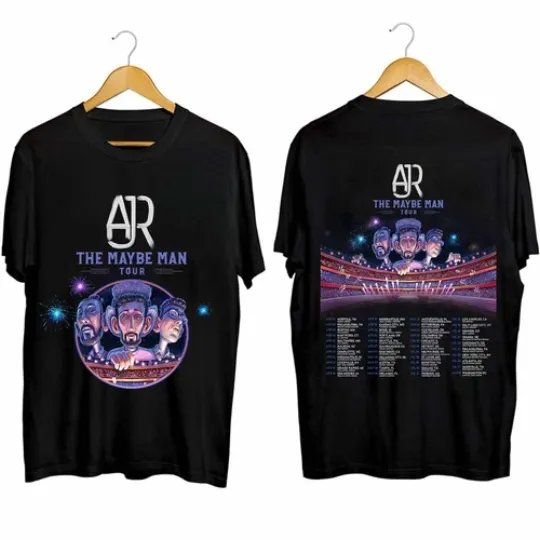 Discover AJR Band The Maybe Man Tour 2024 Tour Black T-Shirt Gift