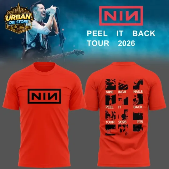 Discover Nine Inch Nails 2026 Peel It Back Tour All Orange T-Shirt Unisex