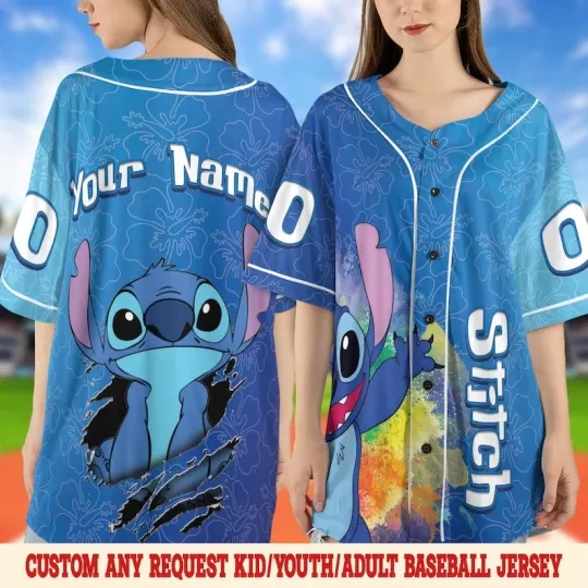 Discover Personalized Stitch Ohana Baseball Jersey Shirt for Fans