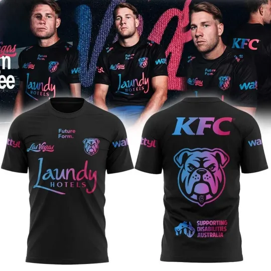 Discover Canterbury-Bankstown Bulldogs 2026 Las Vegas Warm-Up T-Shirt
