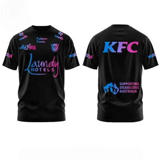Discover 2026 Canterbury-Bankstown Bulldogs Mens Las Vegas Warm Up Tshirt
