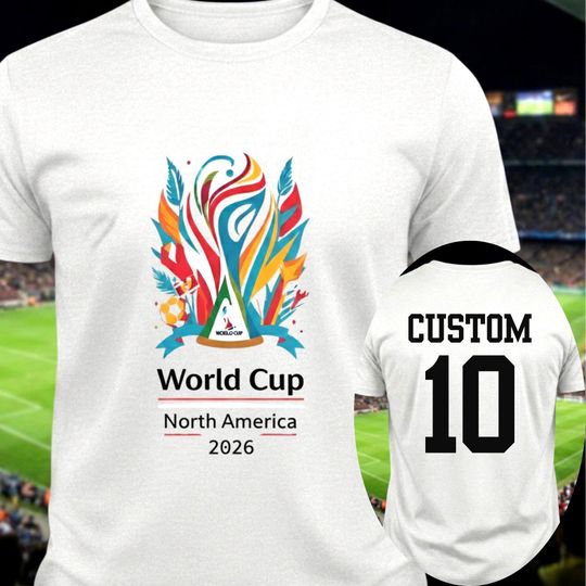 Discover World Cup 2026 Custom Name & Number Soccer T-Shirt