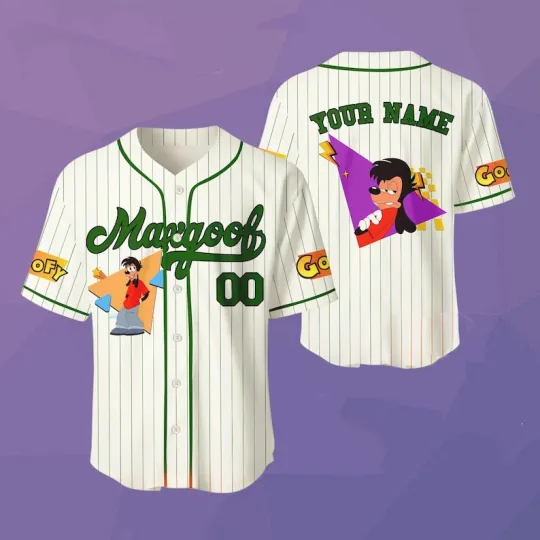 Discover Personalized Max Goof Baseball Jersey Shirt for Fans