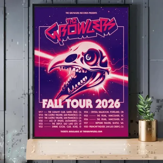Discover The Growlers Indie Rock Fall Tour 2026 Vertical Poster