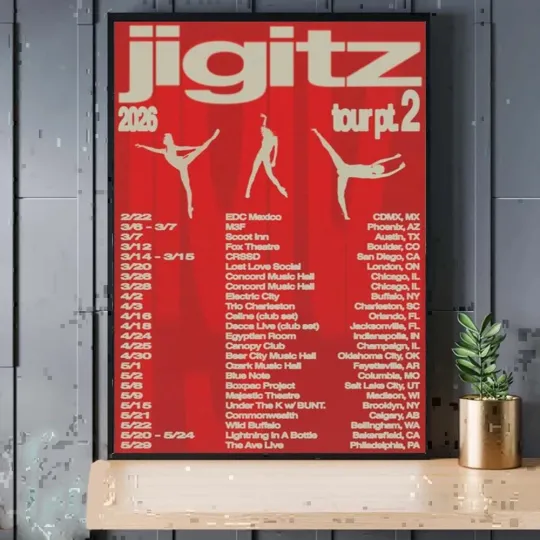 Discover Jiggy Fall Tour 2026 Vertical Matte Poster