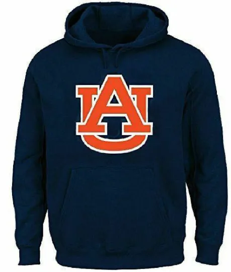 Discover Auburn University Tigers Adult Blue School Logo Hoodie