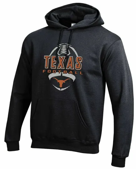 Discover Texas Longhorns Adult Black Cotton Football Hoodie