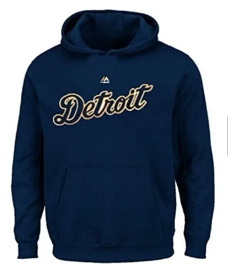Youth Detroit Tigers Embroidered Blue Hoodie