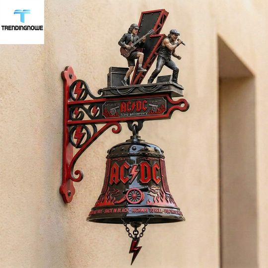 Discover AC-DC Angus Young And Brian Johnson 53Rd Anniversary Commemorative Wall Bell 2026