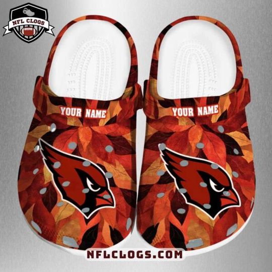 Discover Autumn Leaf Pattern Arizonna Football Team Cardinals Clogs, Gift for Fan