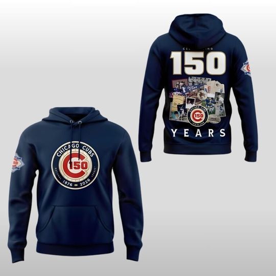 Chicago Cubs Celebrate 150th Anniversary 2026 Hoodie