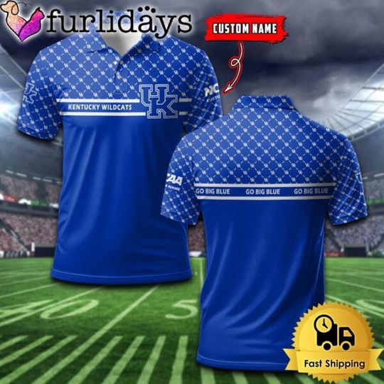Discover Custom NCAA Kentucky Wildcats Team Logo Pattern Polo Shirt