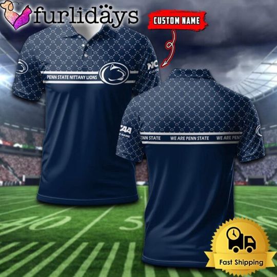 Discover Custom NCAA Penn State Nittany Lions Team Logo Pattern Polo Shirt