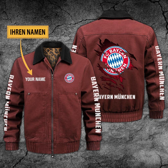 Personalized Bayern München Collared Bomber Jackets