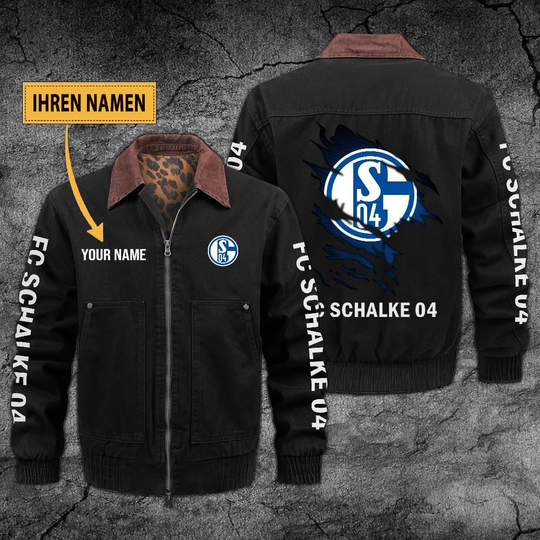 Personalized FC Schalke 04 Collared Bomber Jackets