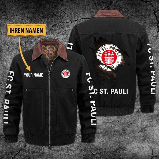 Personalized FC St. Pauli Collared Bomber Jackets