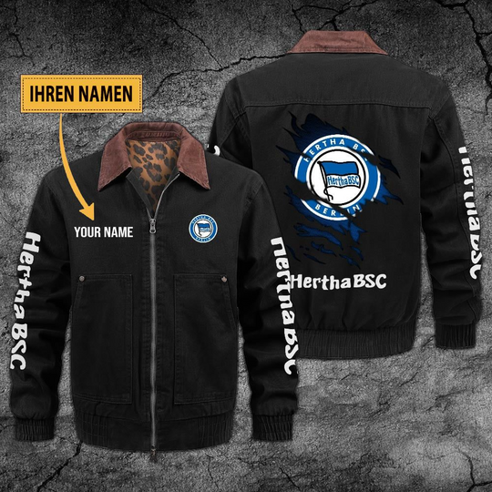 Personalized Hertha BSC Collared Bomber Jackets