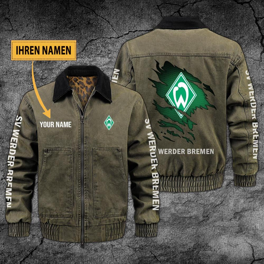 SV Werder Bremen Custom Name Collared Bomber Jackets