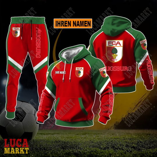 Discover Personalized FC Augsburg Hoodie Jogger Sets