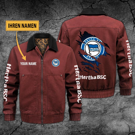 Personalized Hertha BSC Collared Bomber Jackets