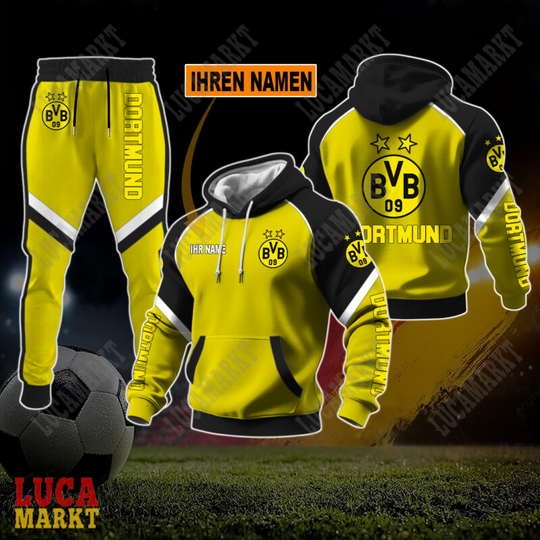 Discover Personalized Borussia Dortmund Hoodie Jogger Sets