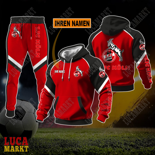 Discover Personalized FC Köln Hoodie Jogger Sets
