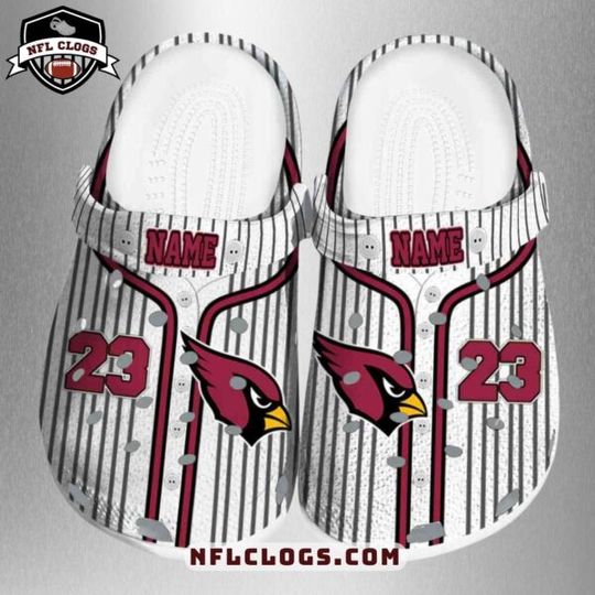 Discover Jersey Stripe Arizonna Football Team Cardinals Clogs, Gift for Fan