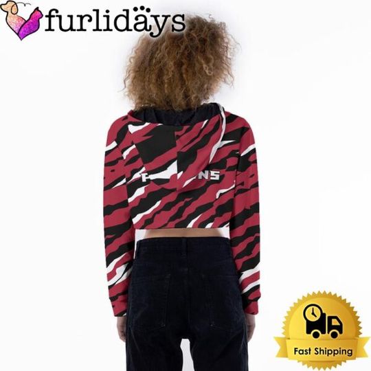 Atlanta Falcons Colorful Campo Patterns Crop Top Hoodie