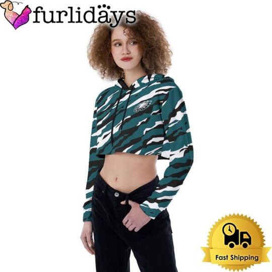 Philadelphia Eagles Colorful Campo Patterns Crop Top Hoodie