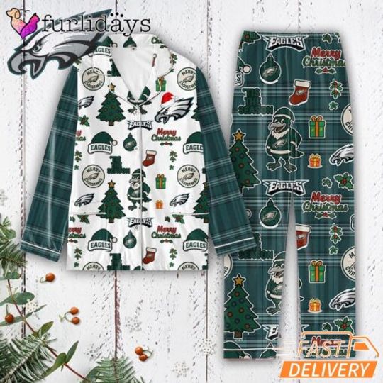 Discover Philadelphia Eagles Tis the Season Christmas Pajamas Set