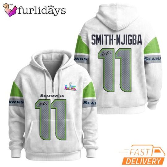 Seattle Seahawks Super Bowl Quarter Zip Waffle Hoodie