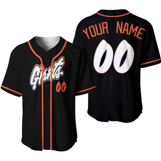 Personalized San Francisco Giants Jersey Black City Connect Style Giants Printed