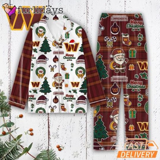 Washington Commanders Tis the Season Christmas Pajamas Set