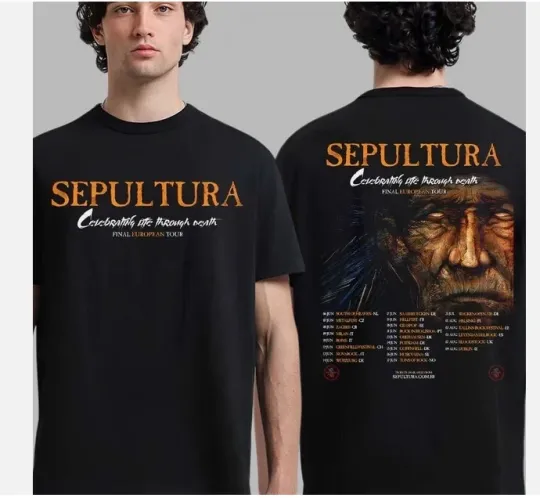 Sepultura Celebrating Life Through Death Final European Tour 2026 Schedule Shirt